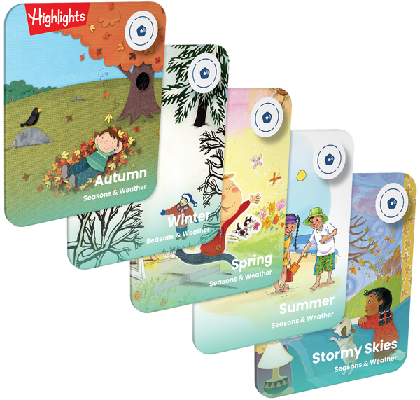 Activity Cards that play audio when tapped on The Storypod