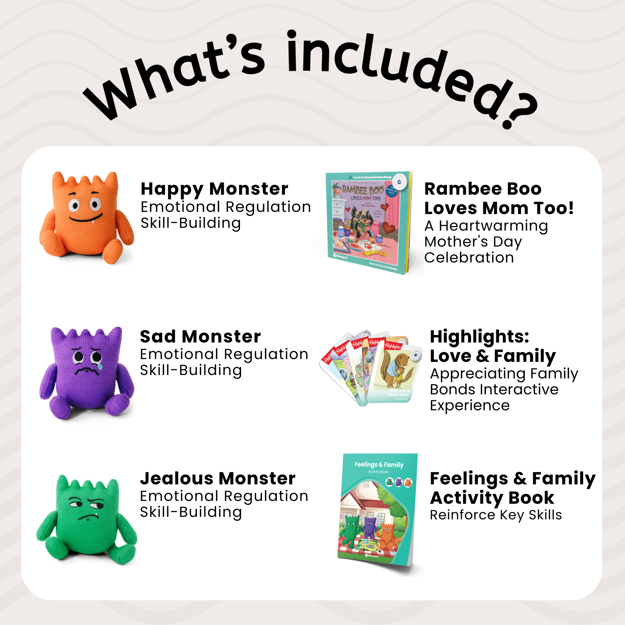 emotional monsters Storypod Feelings & Family Learning Set: Emotional Development Electronic Storybooks