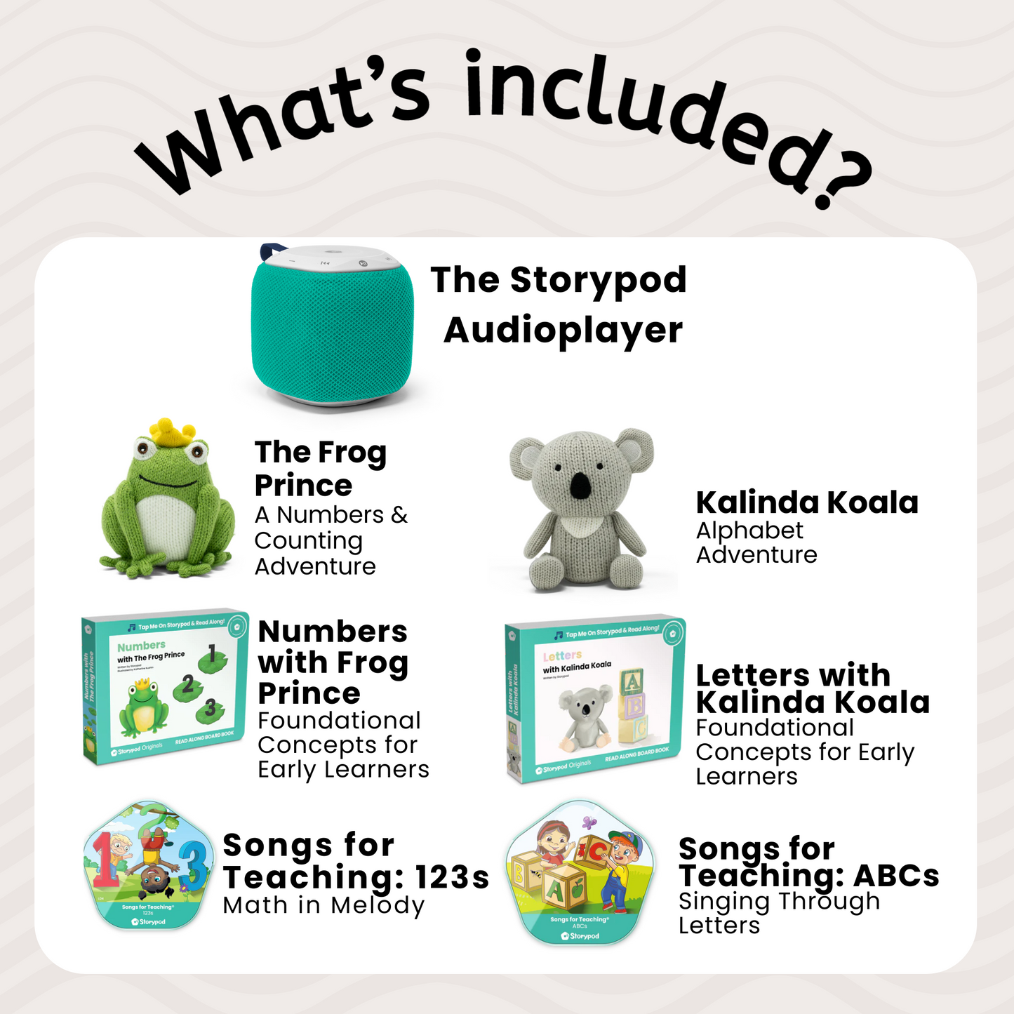 The Storypod and Letters, Numbers & Animals Learning Set